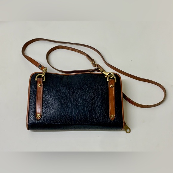 Vtg 2 Tone Pebbled All Weather Leather Dooney Bourke Cross Body Bag Purse - Picture 7 of 16